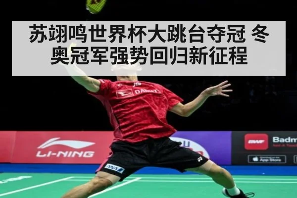 苏翊鸣世界杯大跳台夺冠 冬奥冠军强势回归新征程